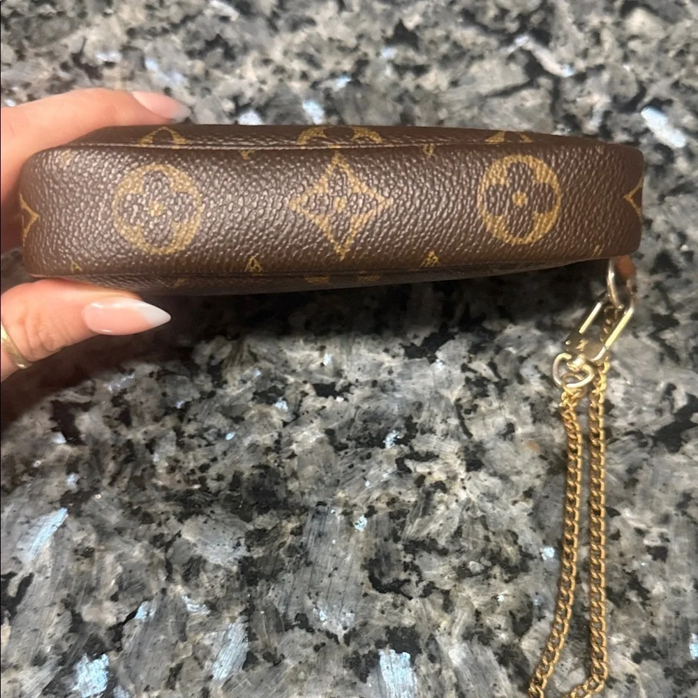 Louis Vuitton Brown and Gold Monogram Pouch